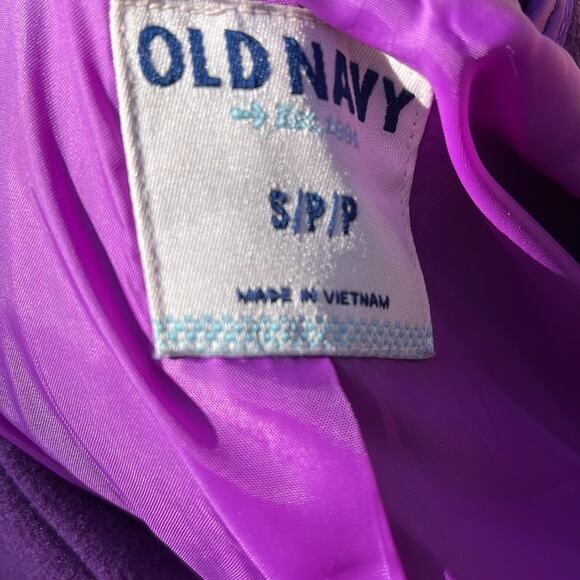 Old Navy Hooded Pea Coat Purple Small - Picture 5 of 8